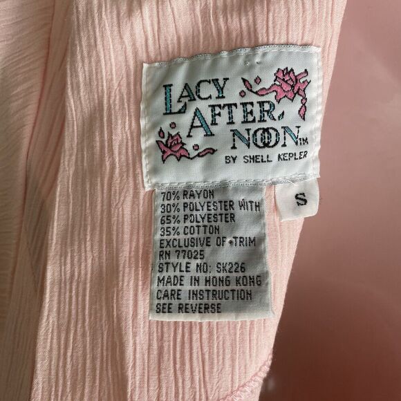 Lacy After Noon Dress Womens Small Embroidered Floral Maxi Crochet Trim Boho - Picture 7 of 8